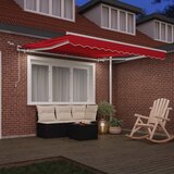  Skrovita tenda Crvena 300 x 250 cm Poliester i metal | shoptok.hr