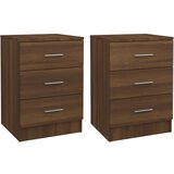 Maison Chic Dvo delni komplet Nočne omarice - Nočne mize rjavi hrast 38x35x56 cm konstruiran les, (21686724) Cene