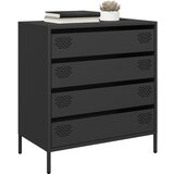 vidaXL Komoda crna 68x39x73,5 cm hladno valjani čelik Cijene