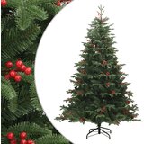  Umjetno božićno drvce sa šarkama, šiškama i bobicama 210 cm | shoptok.hr
