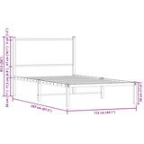  Metalni okvir kreveta bez madraca boja hrasta sonome 107x203 cm | shoptok.hr