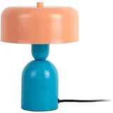Modra/oranžna namizna svetilka (višina 24 cm) Double Funky –