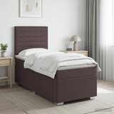  Boxspring krevet s madracem Tamno smeđa 100 x 200 cm Tkanina Slike