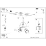  Stropna svetilka BELUCI 2 bela, (21348059) | Shoptok.si