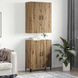  Highboard 2 pcs Umjetnički hrast Konstruirano drvo | shoptok.hr