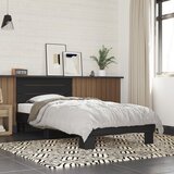 Maison Chic Posteljni okvir - Enojna postelja - Postelja za odrasle črn 90x200 cm inženirski les in kovina-J8425, (21767226) | Shoptok.si