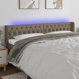  LED uzglavlje smeđesivo 203x16x78/88 cm od tkanine | shoptok.hr