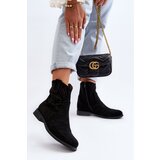 Kesi S.Barski women's openwork ankle boots with flat heels, black | shoptok.hr