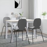 vidaXL Jedilna miza bela in rjava 114x71x75 cm trden les kavčukovca | Shoptok.si