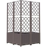  Vrtna sadilica s rešetkom smeđa 80 x 80 x 136 cm PP | shoptok.hr