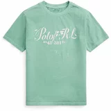 Polo Ralph Lauren Otroška bombažna kratka majica zelena barva, 323941991001
