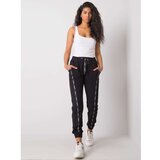 Fashion Hunters Women's black cotton sweatpants Cijene