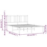 vidaXL Kovinski posteljni okvir z vzglavjem črn 120x200 cm | Shoptok.si
