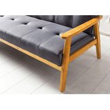 Livetastic ZOFA S POSTELJNO FUNKCIJO, naravne barve, temno siva les, tekstil | Shoptok.si