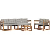  Set vanjskih sofa 7 kom. Prirodna i svijetlo siva | shoptok.hr