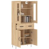  Visoka komoda hrasta sonome 69,5x34x180cm od konstruiranog drva Slike