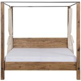 Livetastic postelja z baldahinom 180 cm x 200 cm , les barve močvirskega hrasta | Shoptok.si