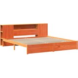  Krevet s okvirom i spremnikom s uzglavljem Vosak smeđa 200 x 200 cm | Shoptok.si