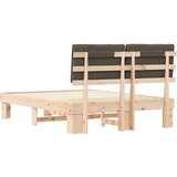  Posteljni okvir z oblazinjenim vzglavjem Taupe 135 x 190 cm, (5000101865) | Shoptok.si