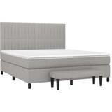  Box spring postelja z vzmetnico svetlo siva 160x200 cm žamet, (20899244) | Shoptok.si