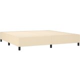  Krevet s oprugama i madracem krem 200 x 200 cm od tkanine | shoptok.hr