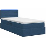  LED krevet za pohranu s madracem Plava 90 x 200 cm Tkanina - Plava 90 x 200 cm Dizajn linija | shoptok.hr