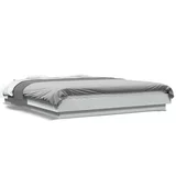 Okvir kreveta s LED svjetlima bijeli 150 x 200 cm drveni