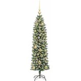  Umjetno vitko božićno drvce Zelena i bijela 150 cm | shoptok.hr