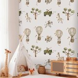  Foto tapeta - Africa for Toddler - Animals on Savannah in Watercolour Technique 350x256 Premium | shoptok.hr