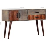 Konzolni stol sivi 120 x 35 x 75 cm grubo masivno drvo manga | shoptok.hr