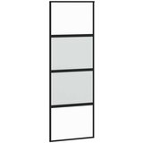  Klizna vrata s priborom crna 76 x 205 cm kaljeno staklo | Eponuda.com