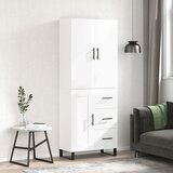 vidaXL Visoka komoda sjajna bijela 69 5x34x180 cm konstruirano drvo | shoptok.hr