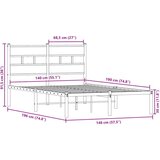 vidaXL Metalni okvir kreveta bez madraca boja hrasta sonome 140x190 cm | shoptok.hr