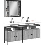 vidaXL 3-dijelni set kupaonskih ormarića boja hrasta sonome drveni | shoptok.hr