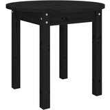 Maison Chic Klubska mizica - kavna mizica - Nizka mizica črna Ø 45x40 cm trdna borovina, (21754778) | Shoptok.si