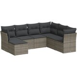  The Living Store Vrtna sedežna garnitura 7-delna z blazinami siv poli ratan - Vrtna Sedežna Garniture, (21447578) | Shoptok.si