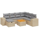 Maison Chic Seti vrtnega pohištva - Vrtna garnitura - Vrtni pohištvo set 8-delna z blazinami bež poli ratan, (21800145) | Shoptok.si
