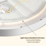  Brilagi - LED prigušiva. svetiljka GLASS POOL DOUBLE LED/80W/230V 60 cm bela + daljinski upravljač | Eponuda.com