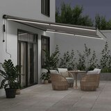 vidaXL Avtomatsko zložljiva tenda z LED antracit in bela 600x300 cm | Shoptok.si