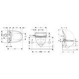 Geberit 146.135.11.1 Aqua Clean 4000 komplet WC školjka z WC desko s funkcijo bide | Shoptok.si