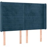  Uzglavlje s ušima tamnoplavo 147x16x118/128 cm baršunasto | shoptok.hr