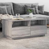  Stolić za kavu s LED svjetlima siva boja hrasta 90x49x40 cm | shoptok.hr