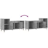 TV ormarić boja betona 100x35x55 cm od konstruiranog drva | shoptok.hr