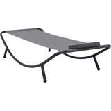  Vrtni ležaj sivi 200 x 90 cm čelični | shoptok.hr