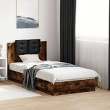 vidaXL Okvir za krevet s uzglavljem boja hrasta 90x190 cm drveni | shoptok.hr