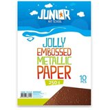 Junior jolly embossed metallic paper papir met. relj. a4 250g10k - odaberite nijansu braon ( 136210 ) Cene