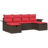  Sjedeća garnitura za vrt 6 kom. Poli ratan Bež 251 x 117 x 85 cm | shoptok.hr