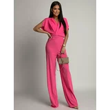Fasardi Elegant dark pink jumpsuit with wide legs
