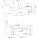  Set sofe 2 pcs Morska zelena Baršun | shoptok.hr
