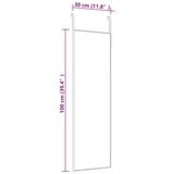  Ogledalo za vrata crno 30 x 100 cm od stakla i aluminija | shoptok.hr